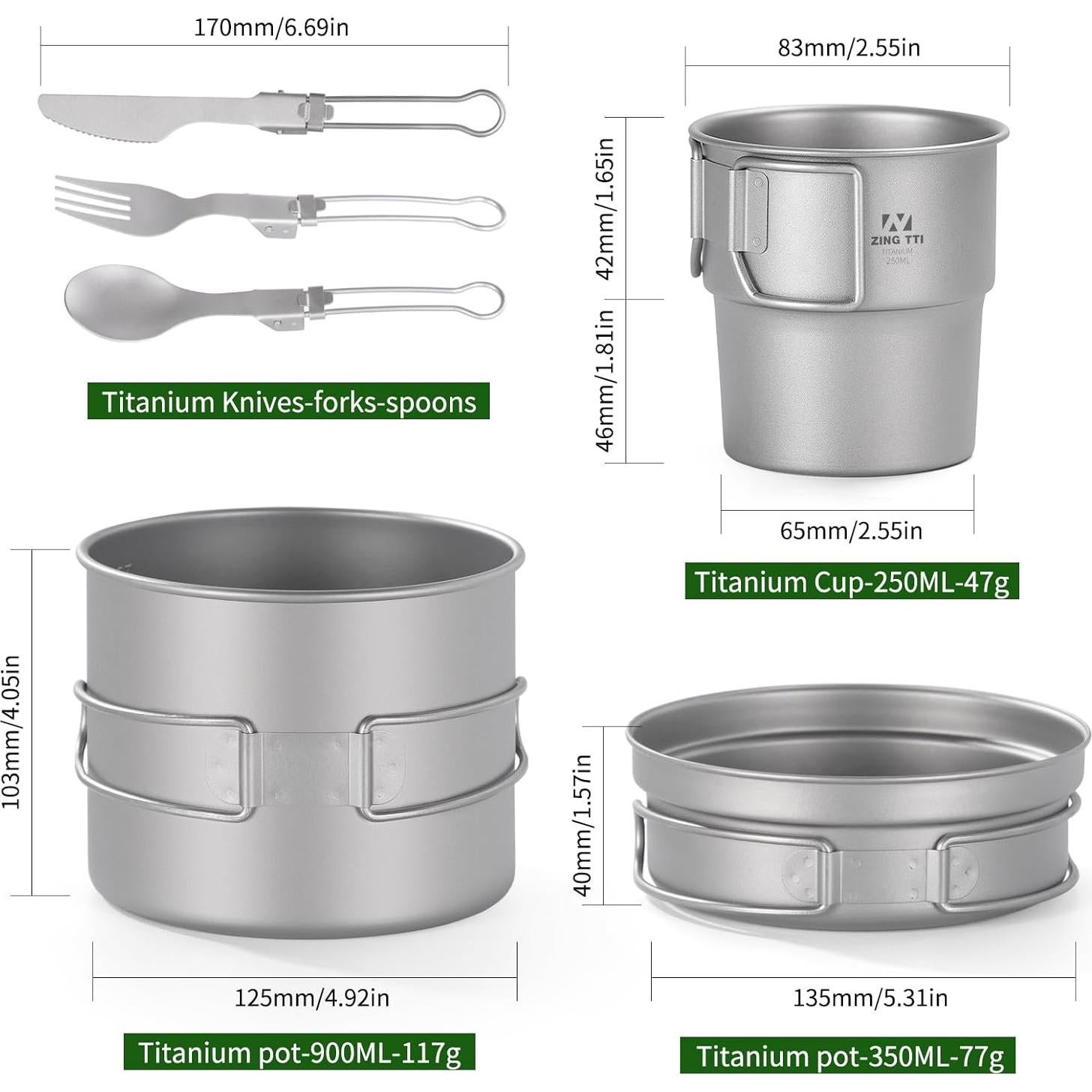 Juego de Utensilios de Cocina de Titanio ZING TTI 14 Piezas