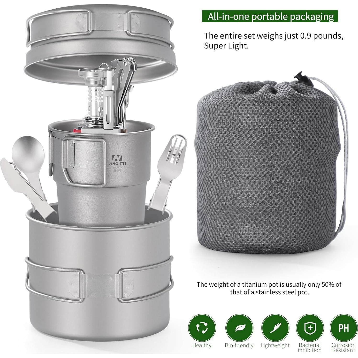 Juego de Utensilios de Cocina de Titanio ZING TTI 14 Piezas