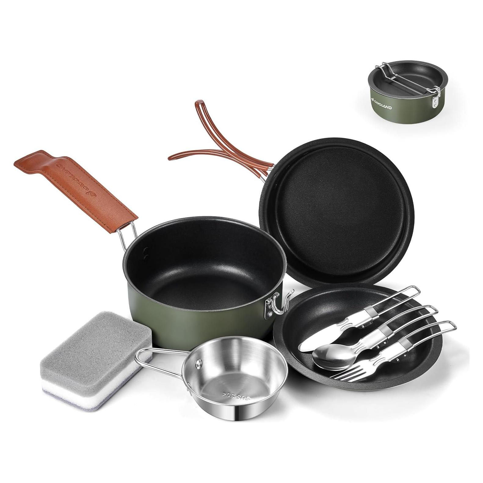 Juego de Utensilios de Cocina para Camping Odoland 10 Piezas