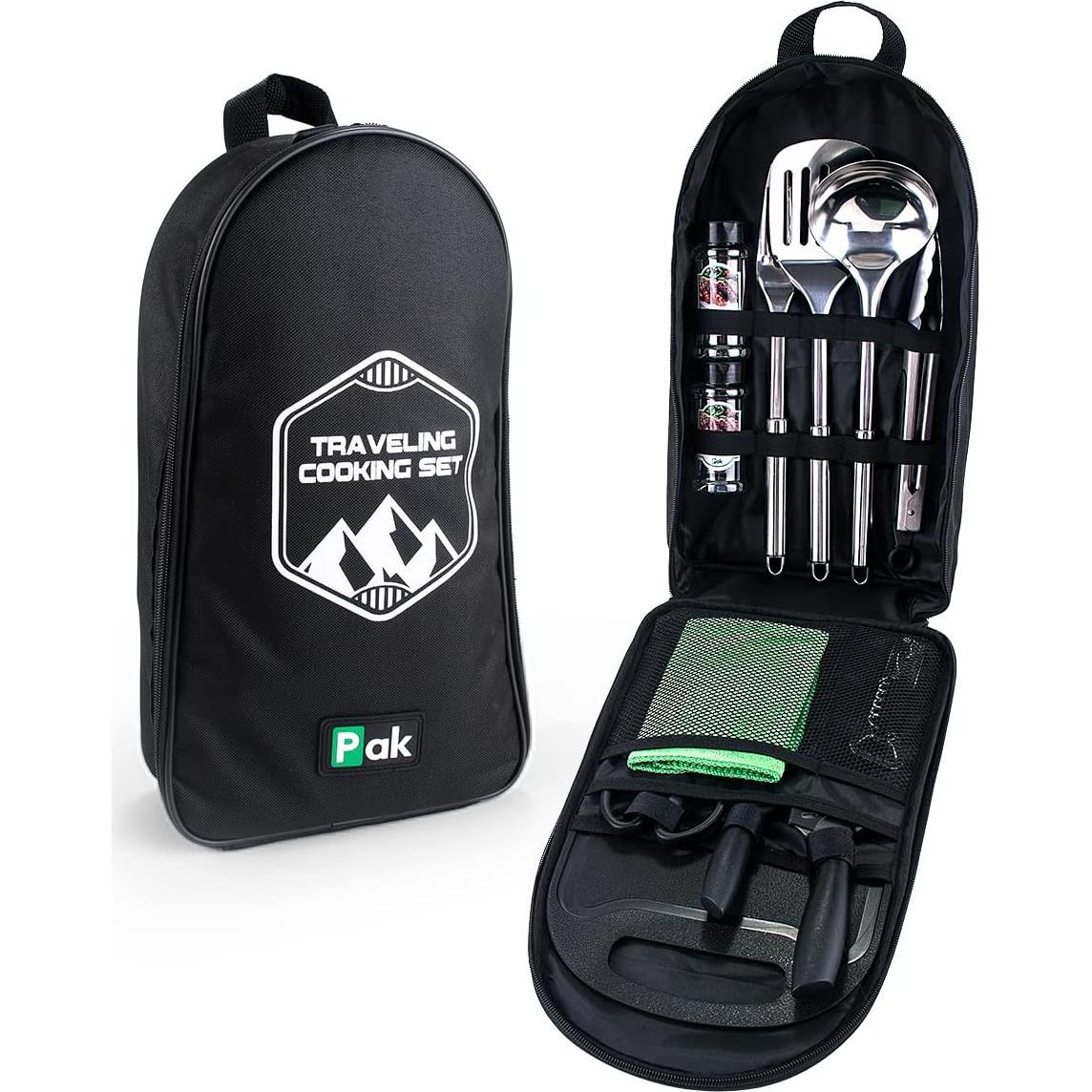 Juego de Utensilios de Cocina para Camping Pak 15 Piezas