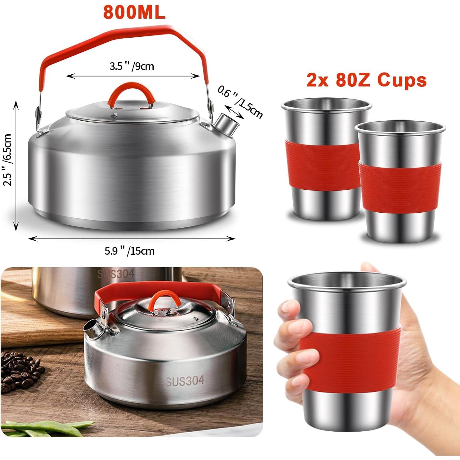 Juego de Utensilios de Cocina para Camping Jorunhe 17 Piezas