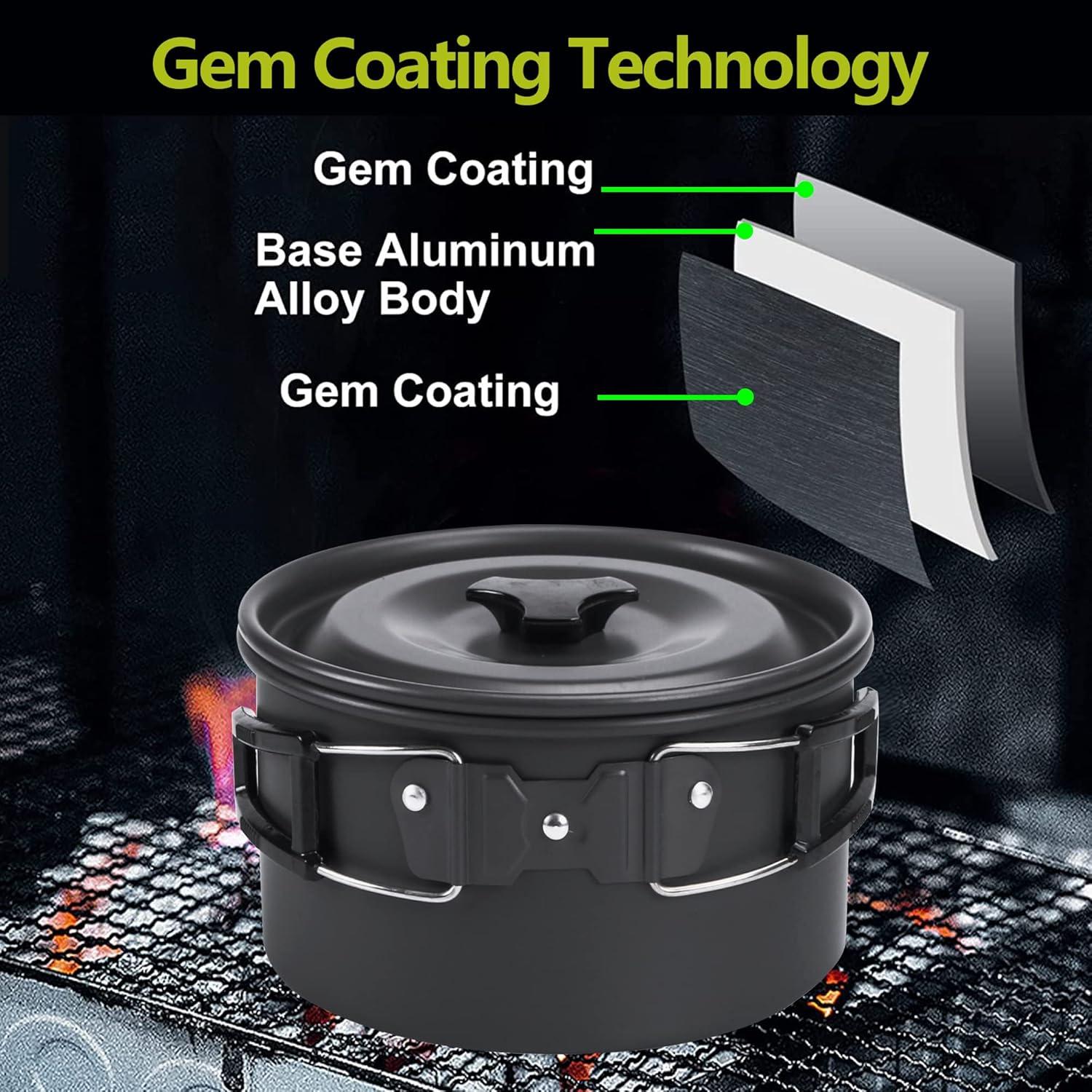 Set de Cocina para Camping aiGear 3 Piezas Aluminio Liviano