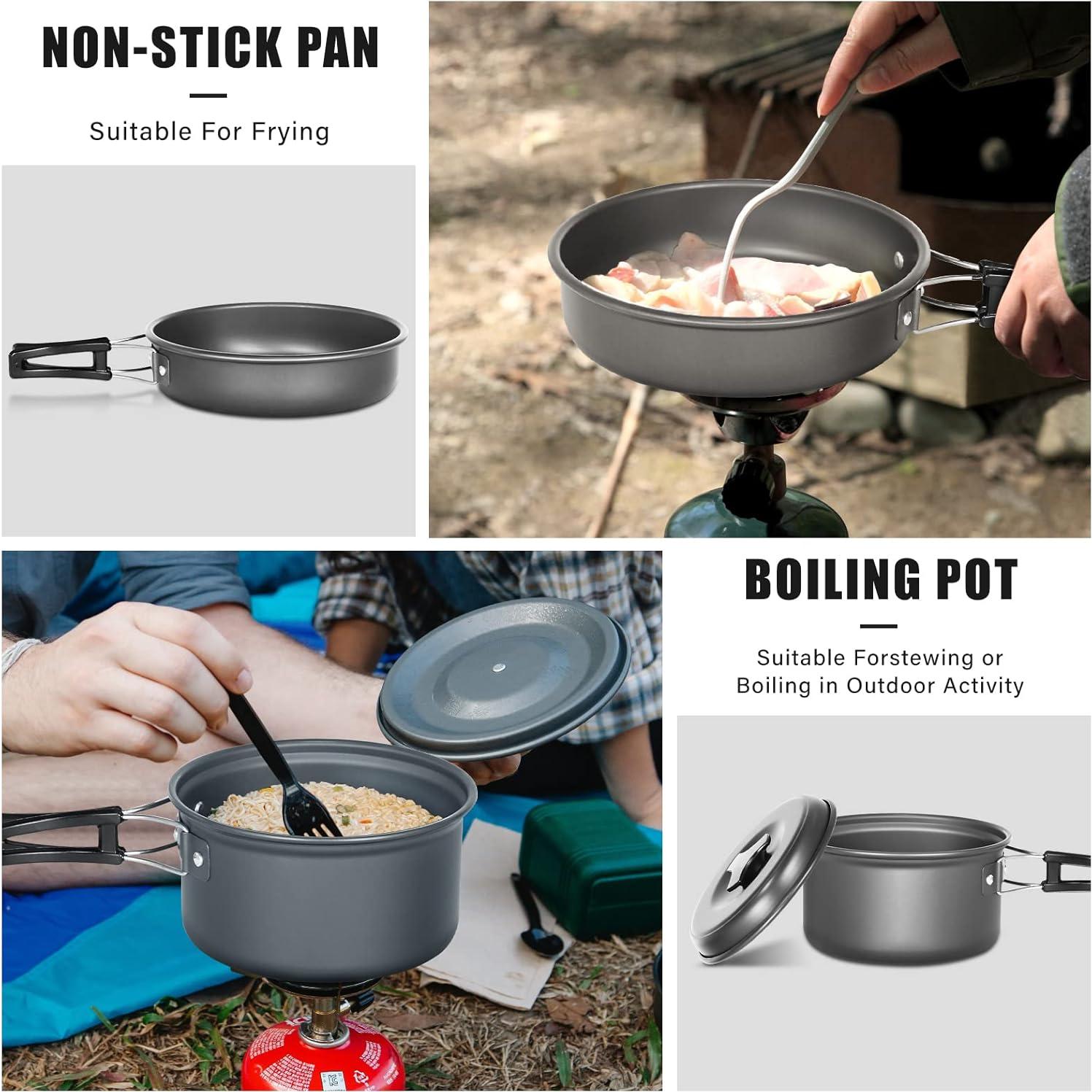 Kit de Cocina para Camping Lixada 10 Piezas Liviano y Portátil