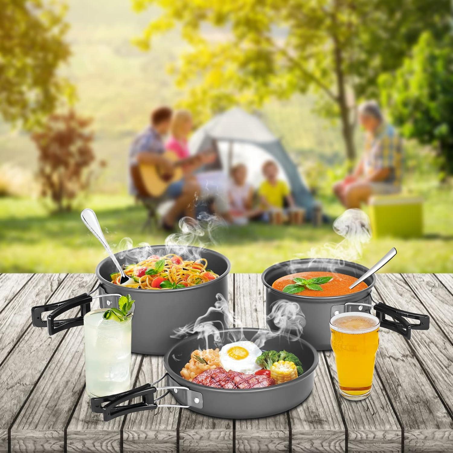 Kit de Cocina para Camping Lixada 10 Piezas Liviano y Portátil