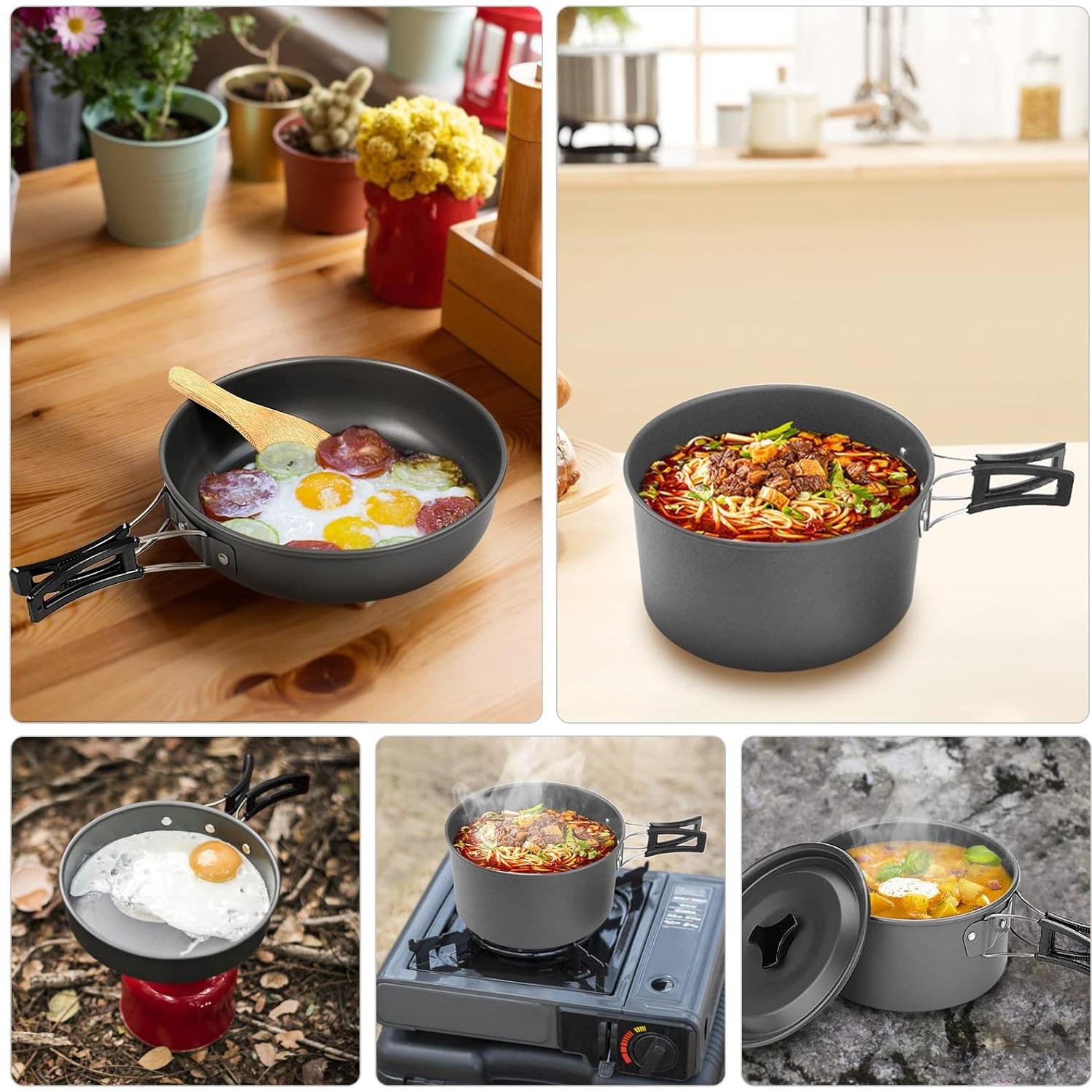 Kit de Cocina para Camping Lixada 10 Piezas Liviano y Portátil