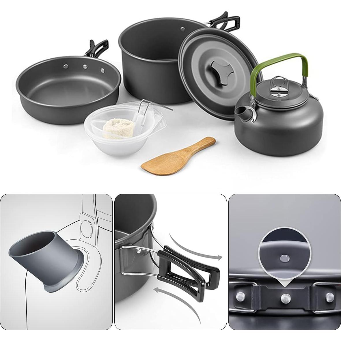 Juego de Utensilios de Cocina Camping Swiftrans 8 Piezas