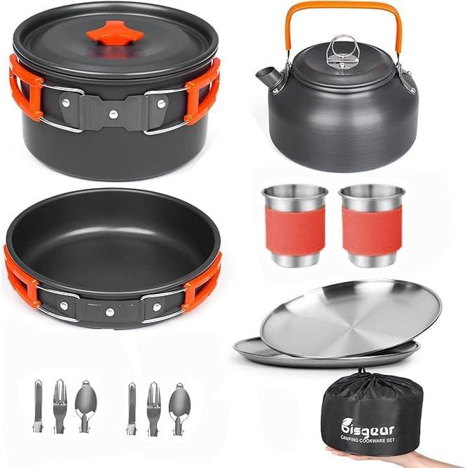 Juego de Utensilios de Cocina para Camping Bisgear - 16 Piezas