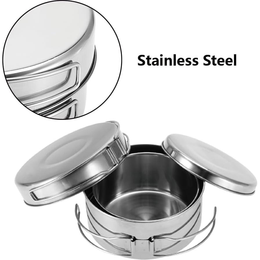 Juego de Utensilios de Cocina para Camping Tiiyee - Acero Inoxidable