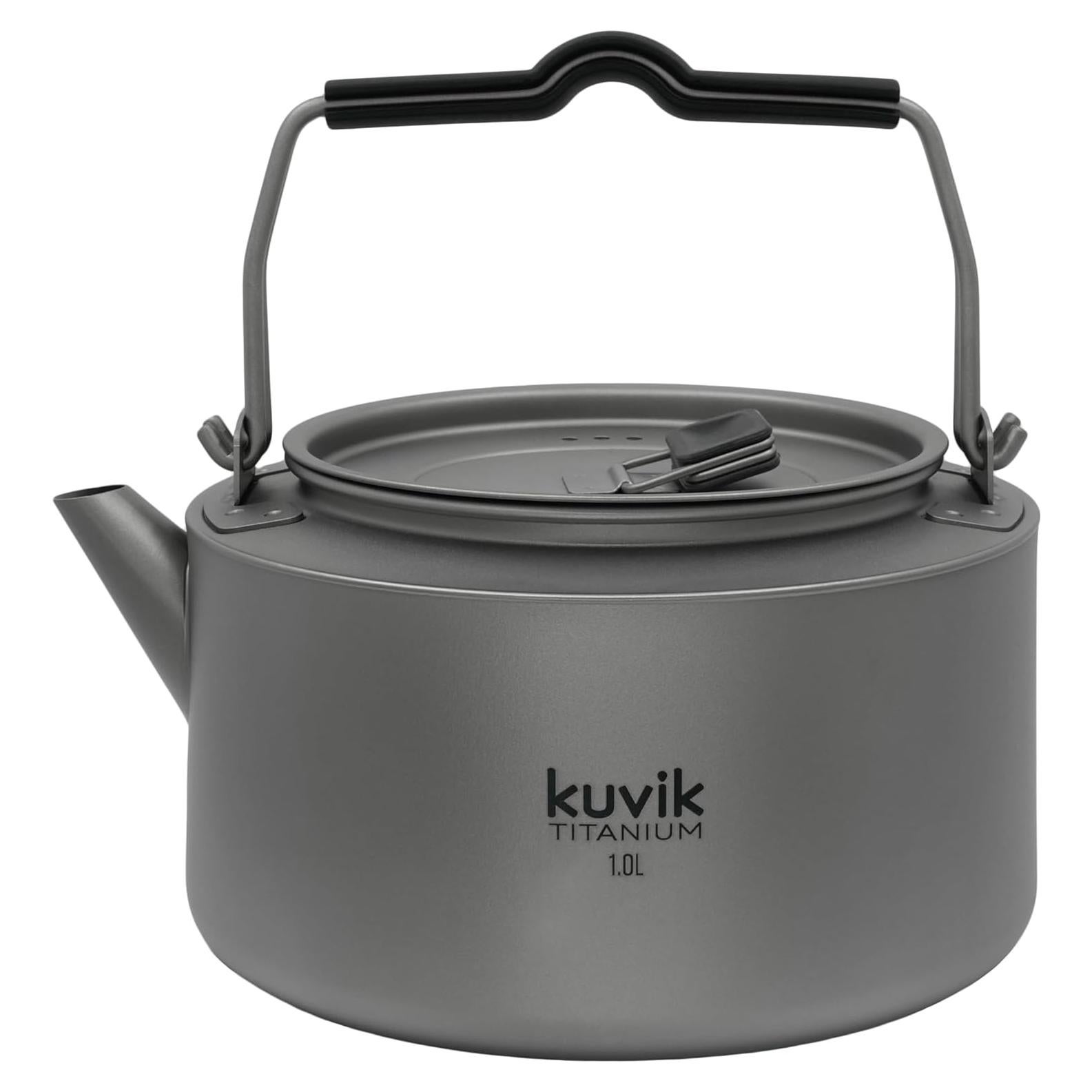 Hervidor de Titanio Kuvik 1.0L Ultraligero para Camping