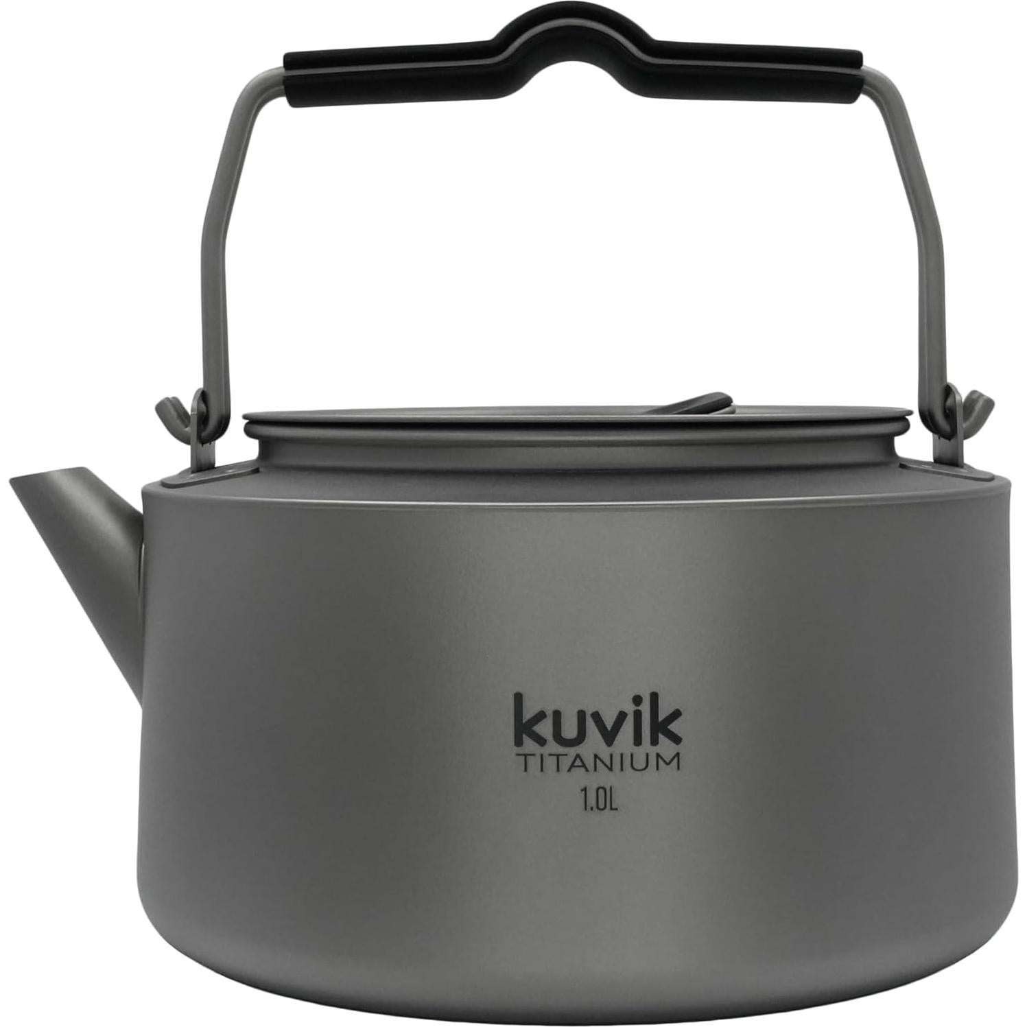 Hervidor de Titanio Kuvik 1.0L Ultraligero para Camping