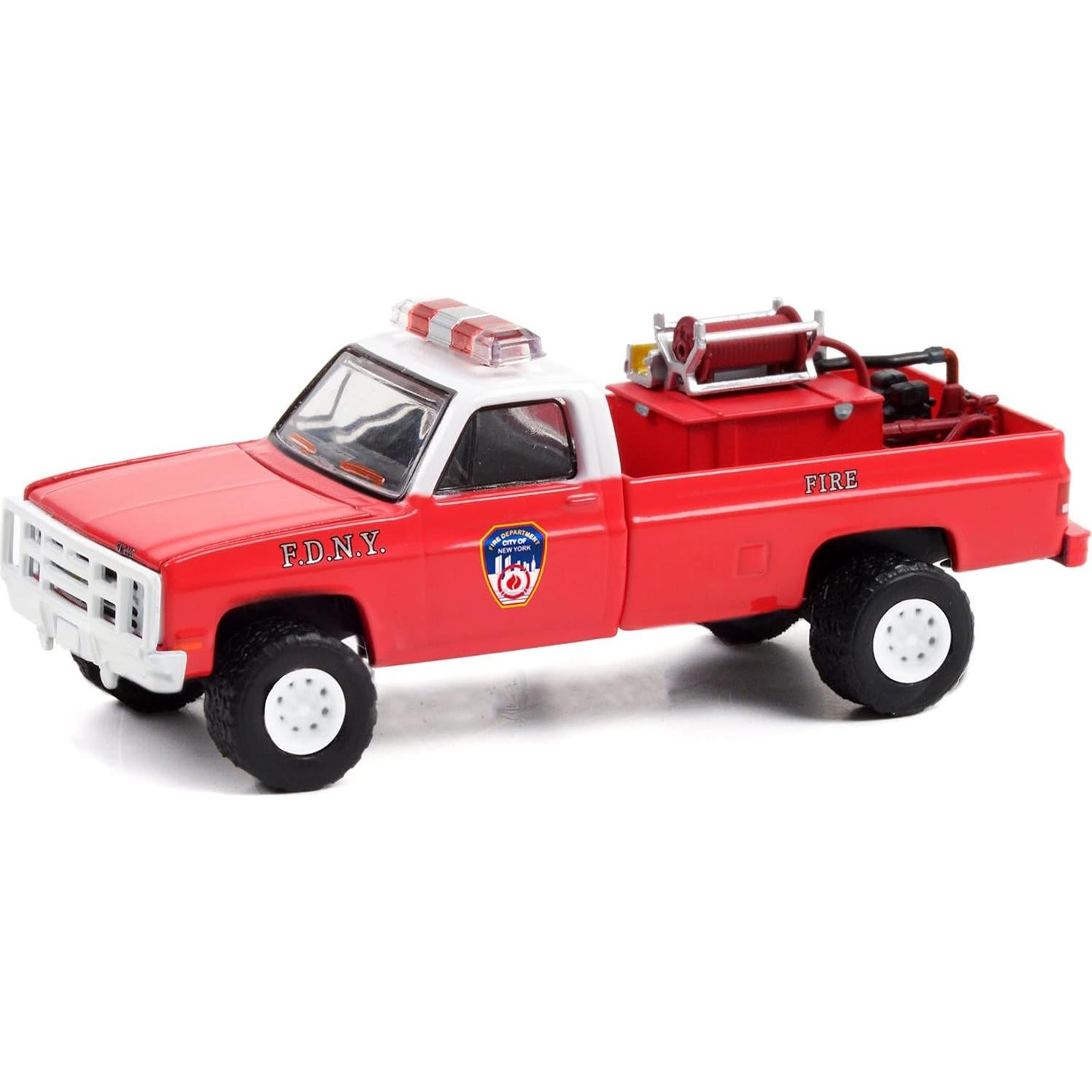 Camión Pickup Chevrolet M1008 1986 Rojo Bomberos FDNY 1/64