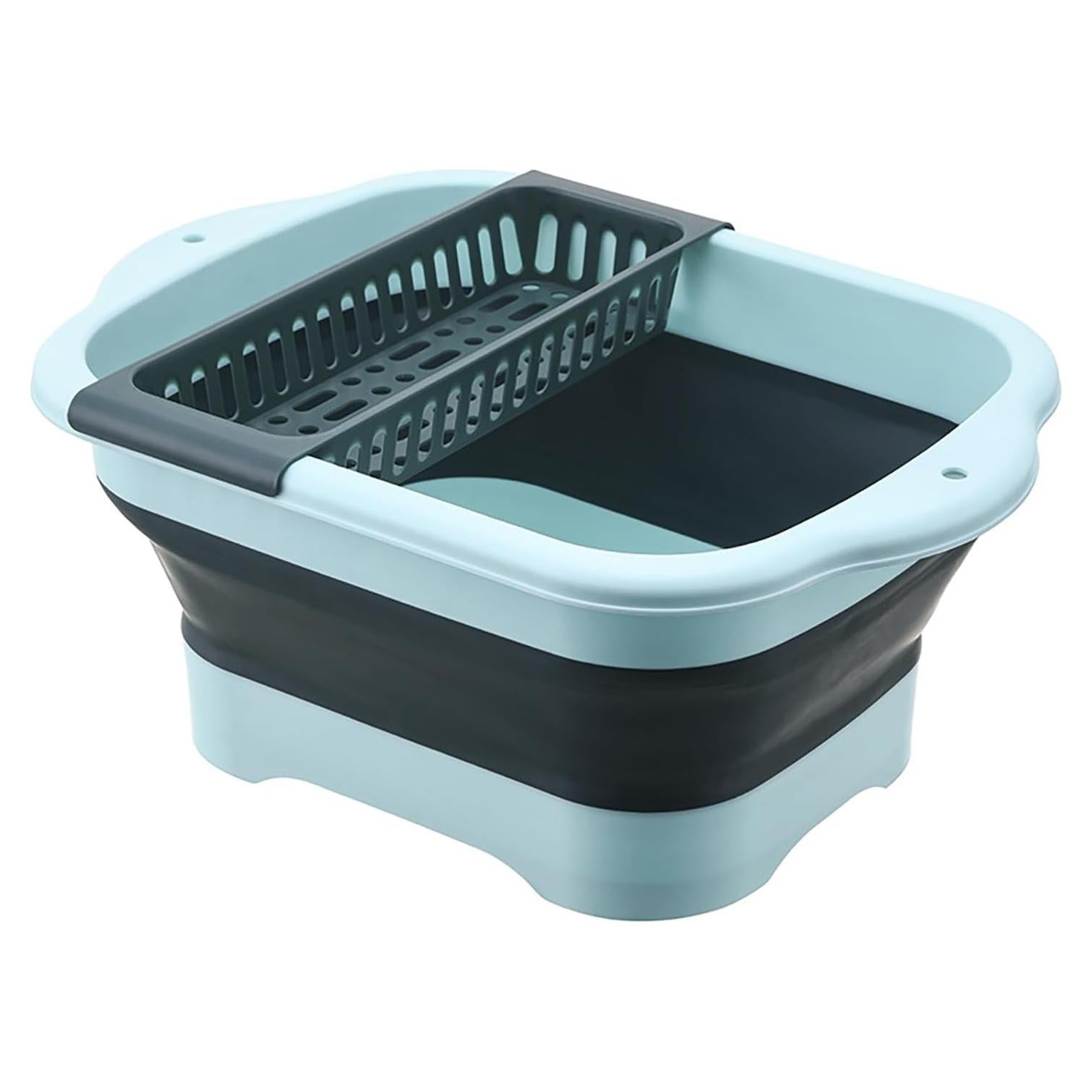 Lavabo Plegable Alltiett 10.5L Verde con Drenaje Integrado