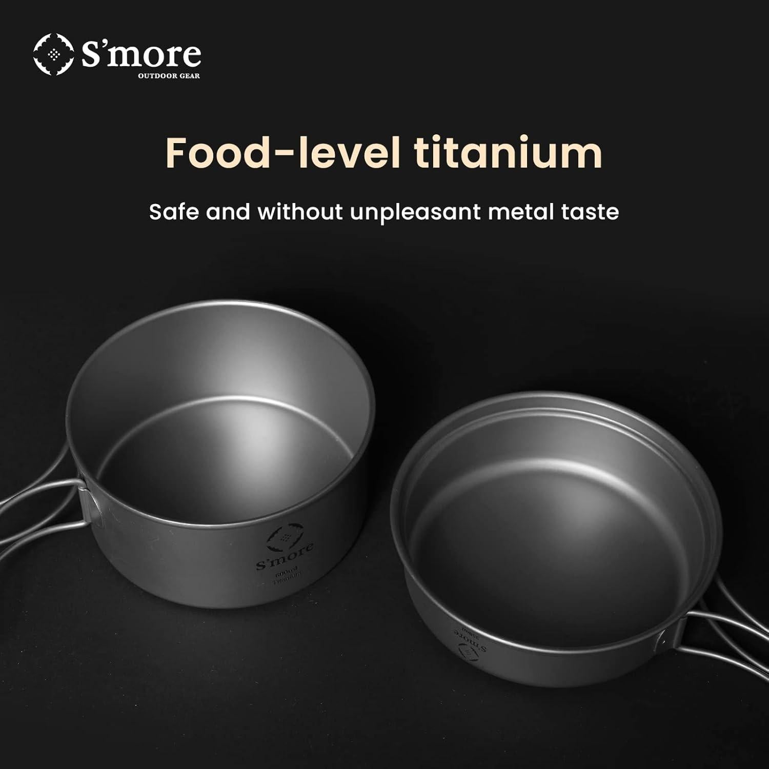 Set de Cocina de Titanio S'more 2 en 1 Ultraligero 600ml