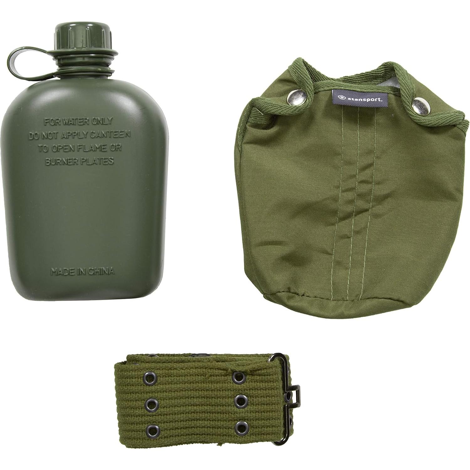 Cantimplora G.I. Stansport 0.95L con Cinturón Ajustable