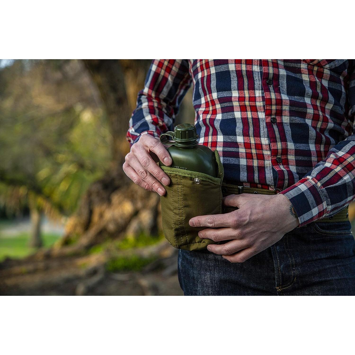 Cantimplora G.I. Stansport 0.95L con Cinturón Ajustable