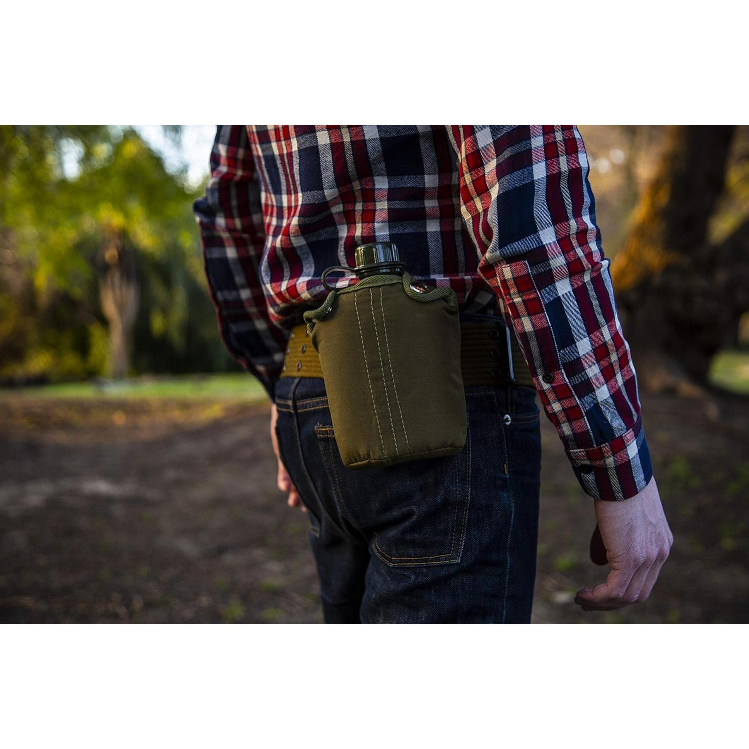 Cantimplora G.I. Stansport 0.95L con Cinturón Ajustable