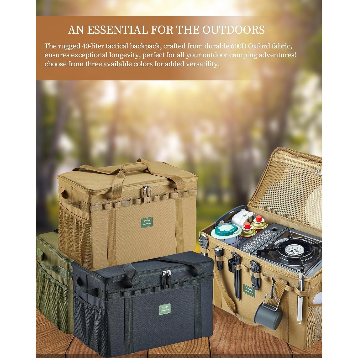 Bolsa de Almacenamiento Táctica UPWOIGH 40L Impermeable Verde