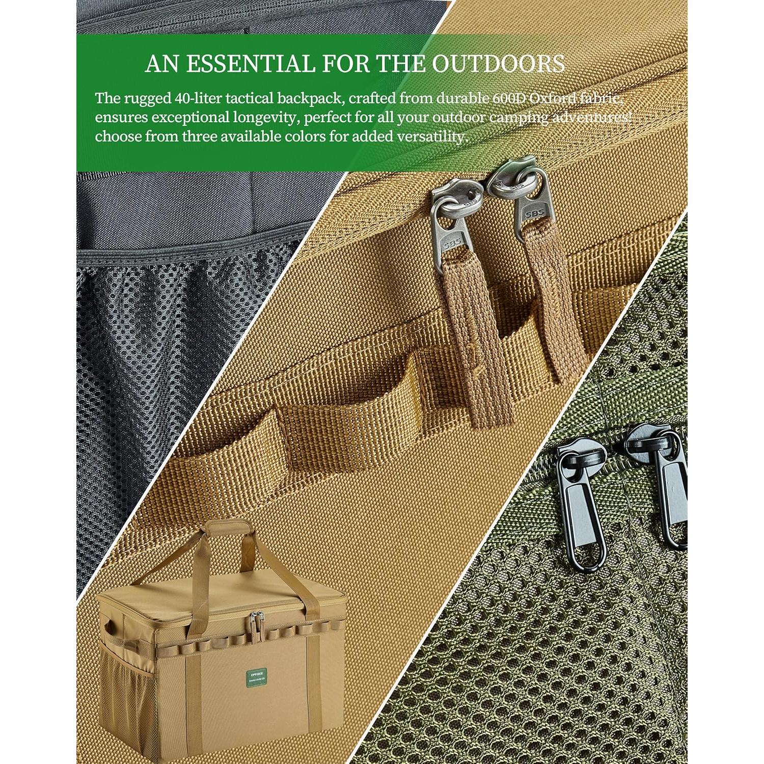 Bolsa de Almacenamiento Táctica UPWOIGH 40L Impermeable Verde