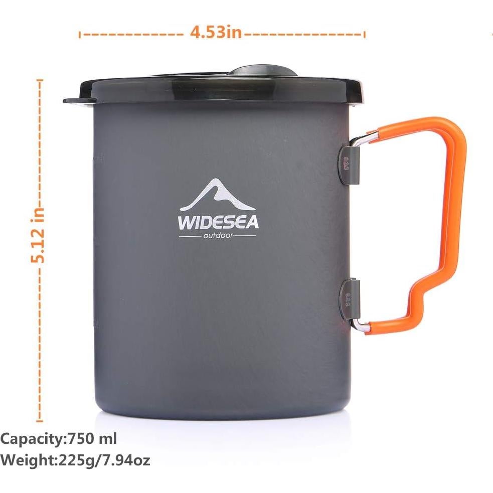 Cafetera de Camping Widesea 750ML Prensa Francesa Plegable