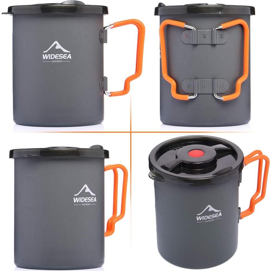 Cafetera de Camping Widesea 750ML Prensa Francesa Plegable