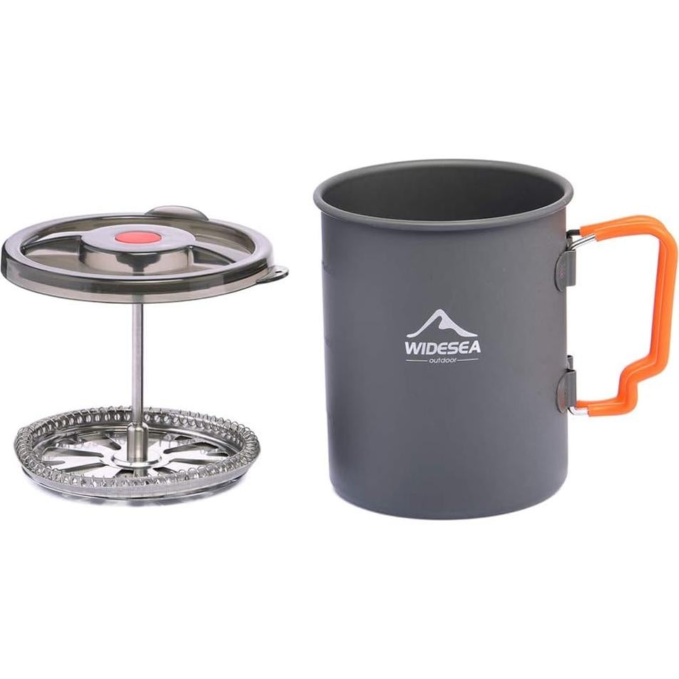 Cafetera de Camping Widesea 750ML Prensa Francesa Plegable