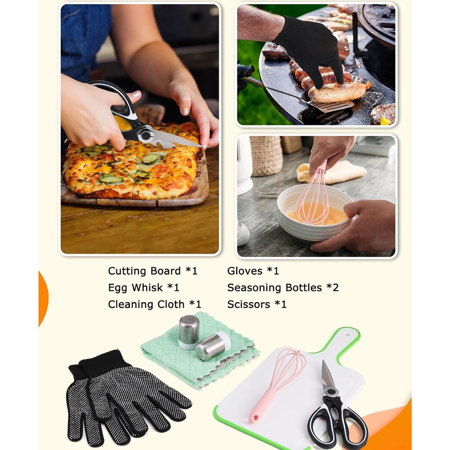 Juego de Cocina Camping Hozzen 33 Piezas Acero Inoxidable