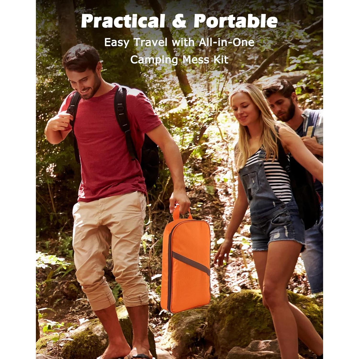 Juego de Cocina Camping Hozzen 33 Piezas Acero Inoxidable