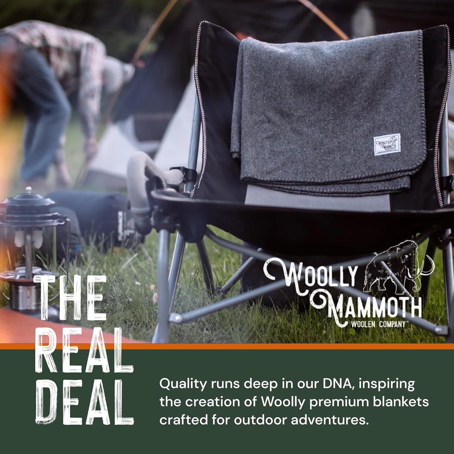 Manta de lana merino gris Woolly Mammoth 167x229 cm