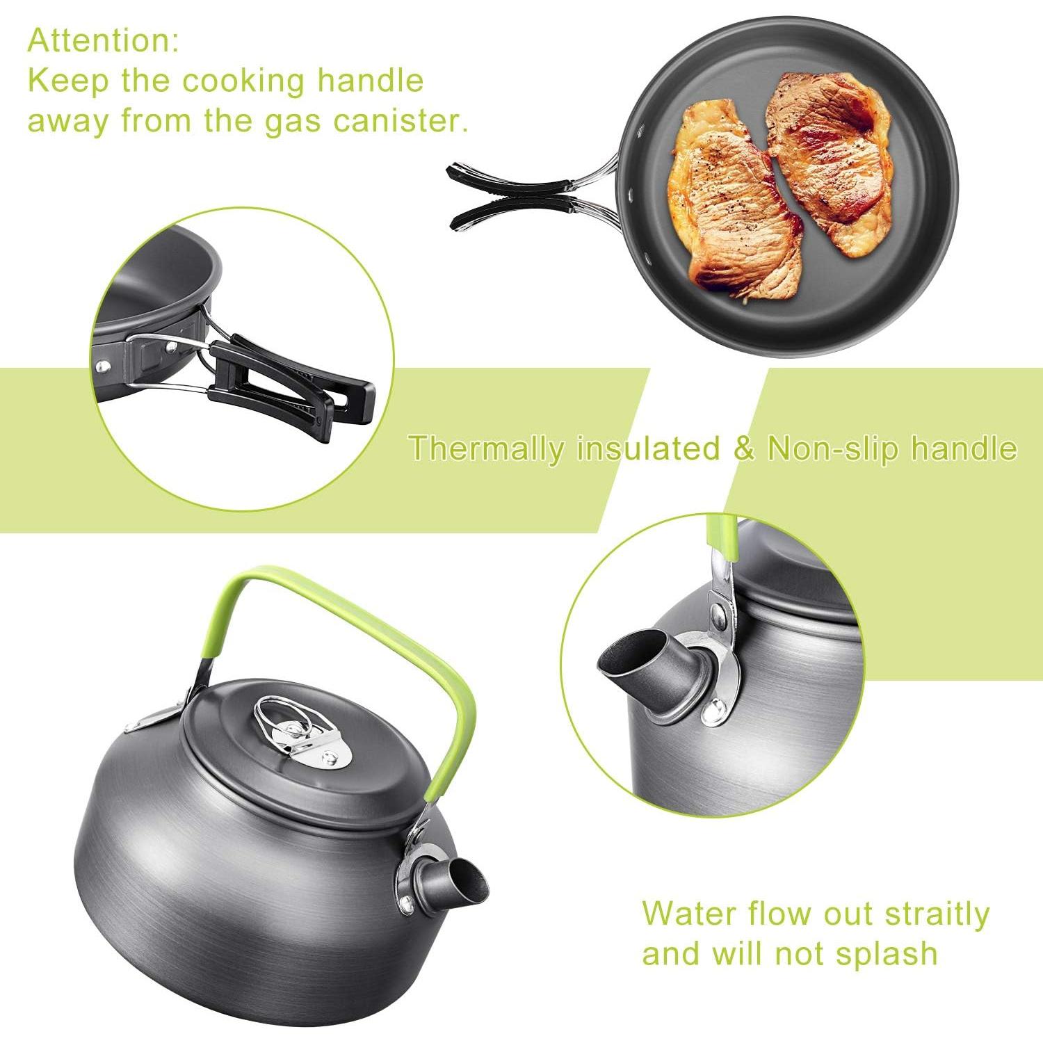 Kit de Cocina para Camping G4Free 19 Piezas Antiadherente