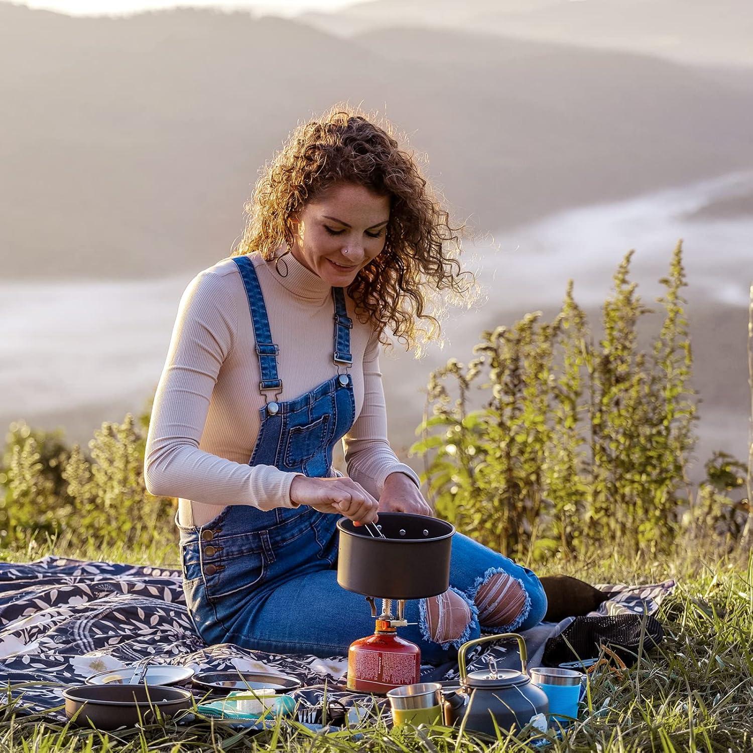 Kit de Cocina para Camping G4Free 19 Piezas Antiadherente