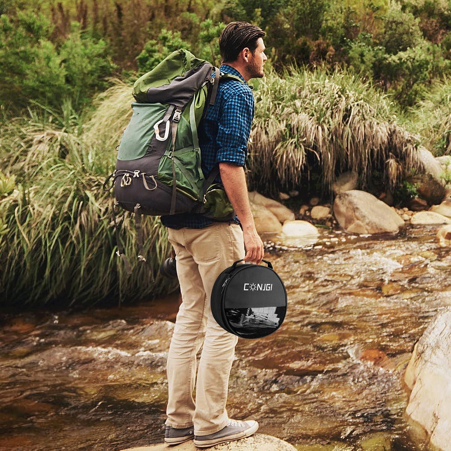 Set de Vajilla de Camping 28 Piezas CONJGI Acero Inoxidable