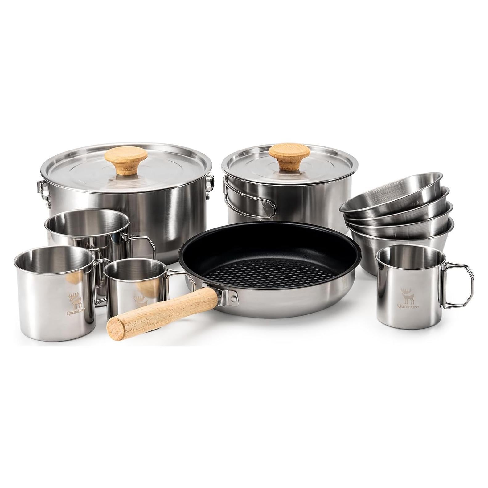 Juego de Utensilios de Cocina para Camping QUNATURE 11 Piezas