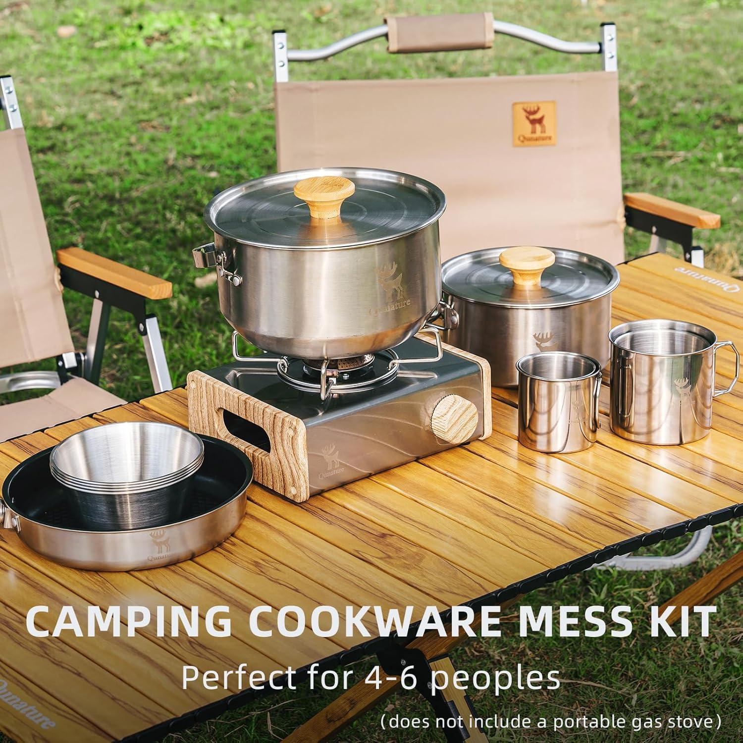 Juego de Utensilios de Cocina para Camping QUNATURE 11 Piezas