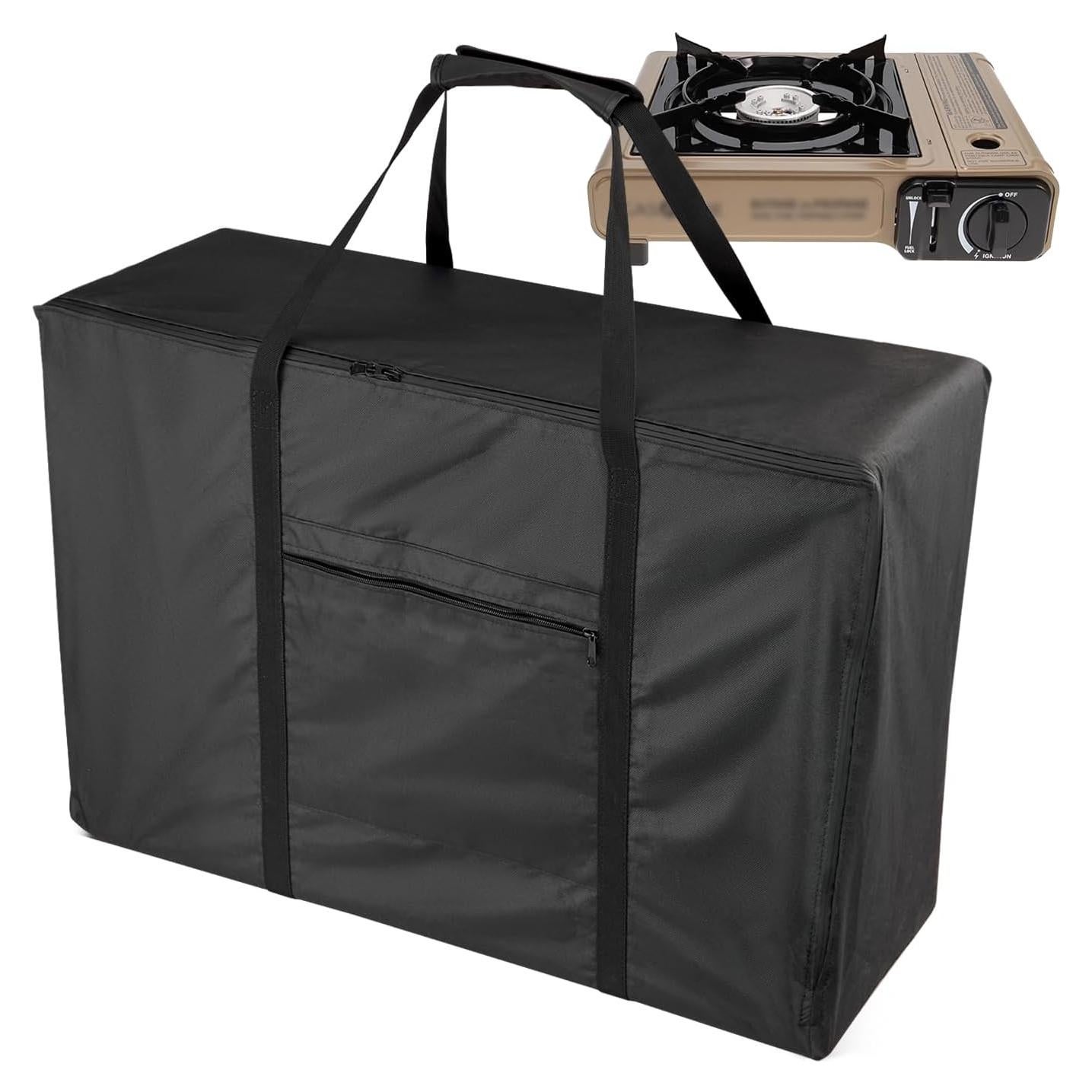 Camping Stove Carry bag, for Coleman/Gas One 1-Burner Portable Butane Camping Stove, Small Waterproof Stove Storage bag Fits Outdoor Cooking & BBQ, Black