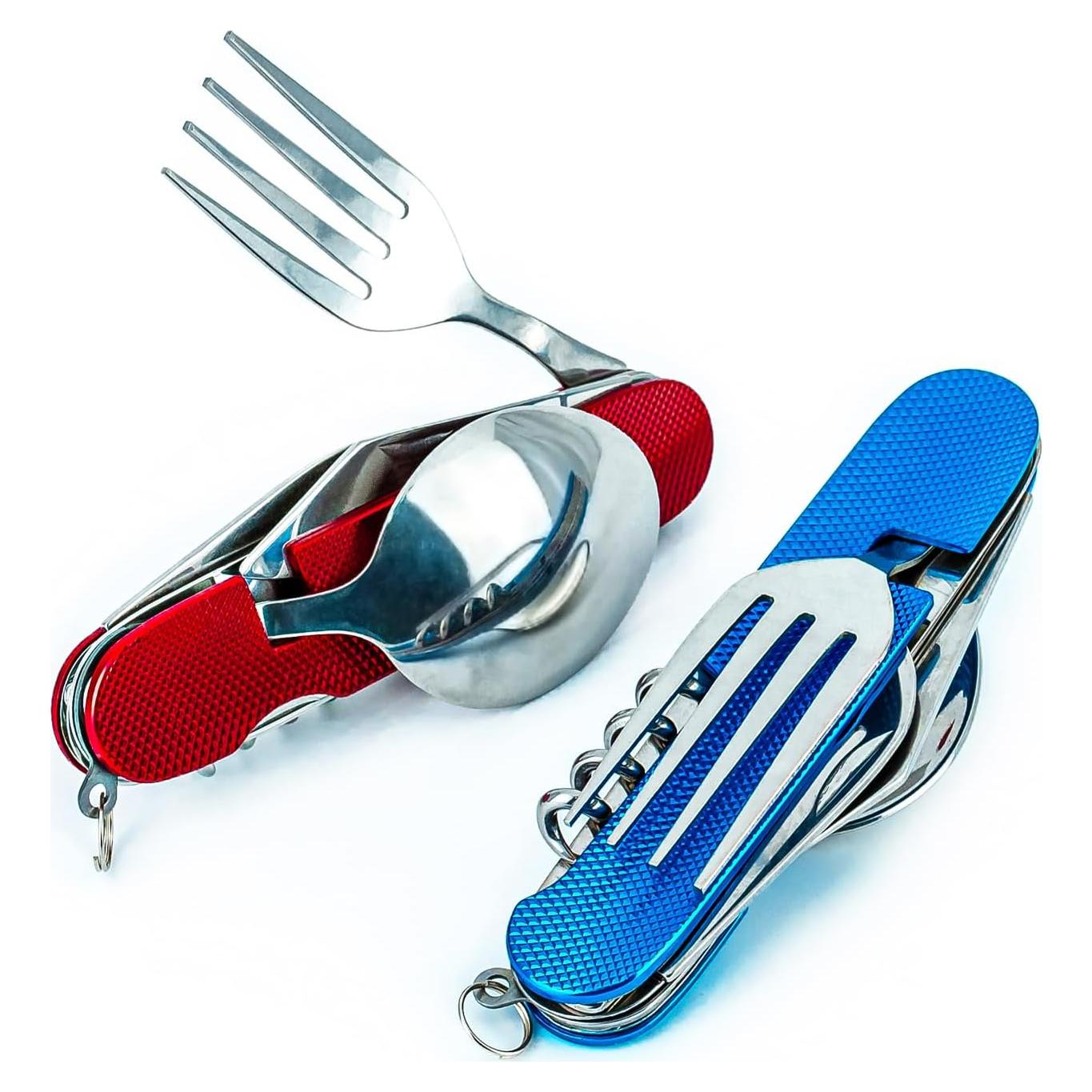 Juego de Utensilios de Camping 6-en-1 Cluck - Acero Inoxidable