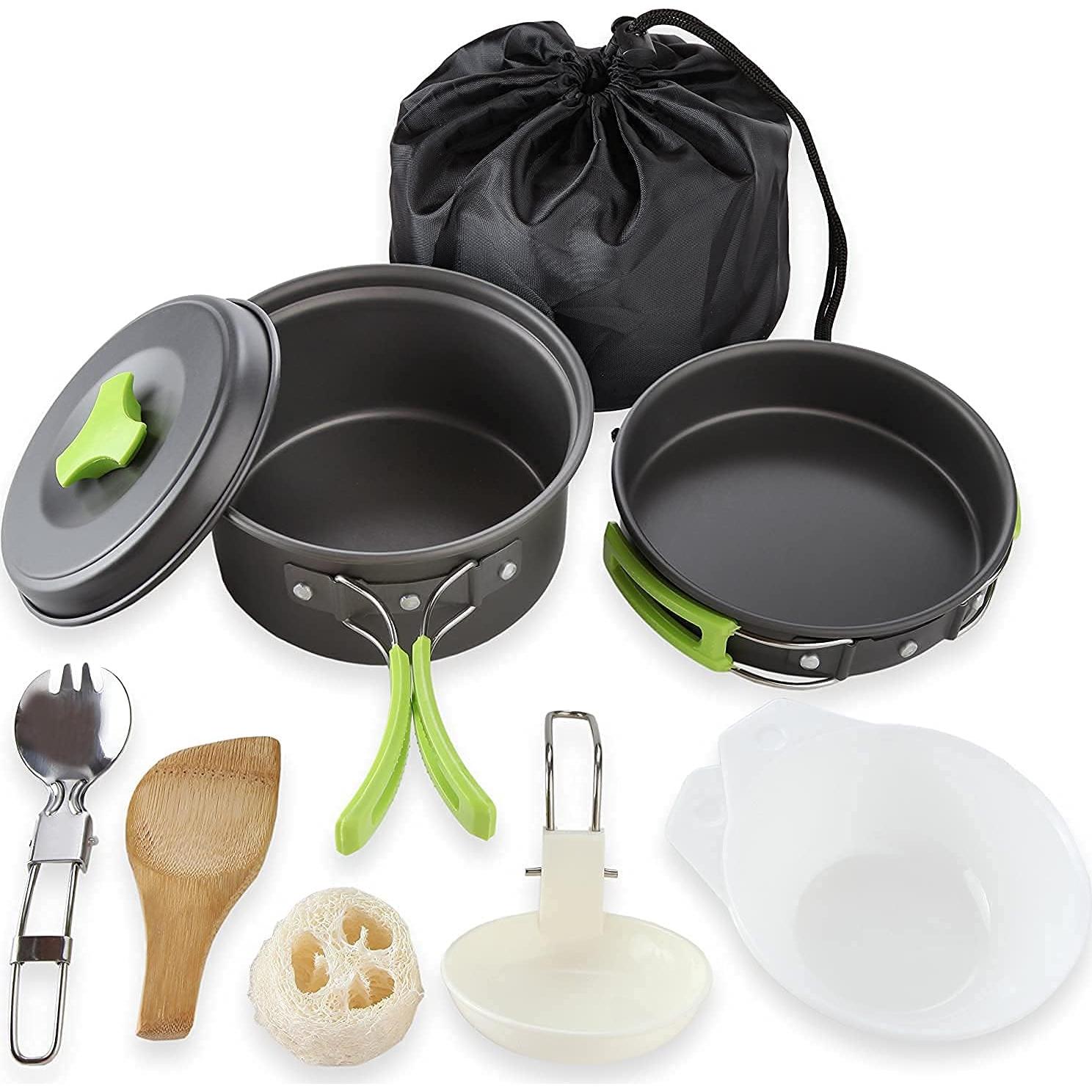 Kit de Cocina para Camping MalloMe 2L con Estufa Portátil