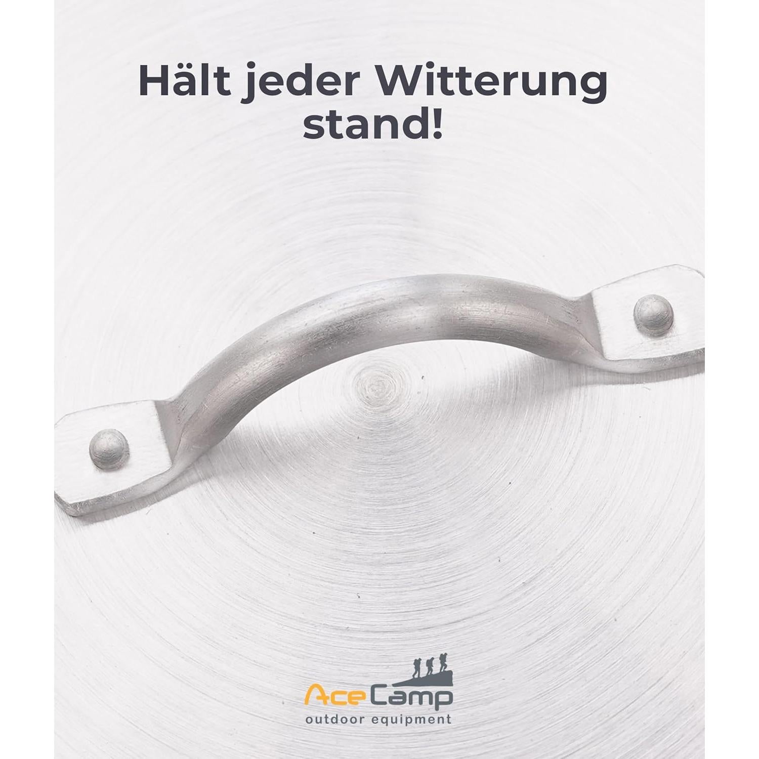 Juego de Ollas de Cocina AceCamp Aluminio 4L 8L 12L Plegables