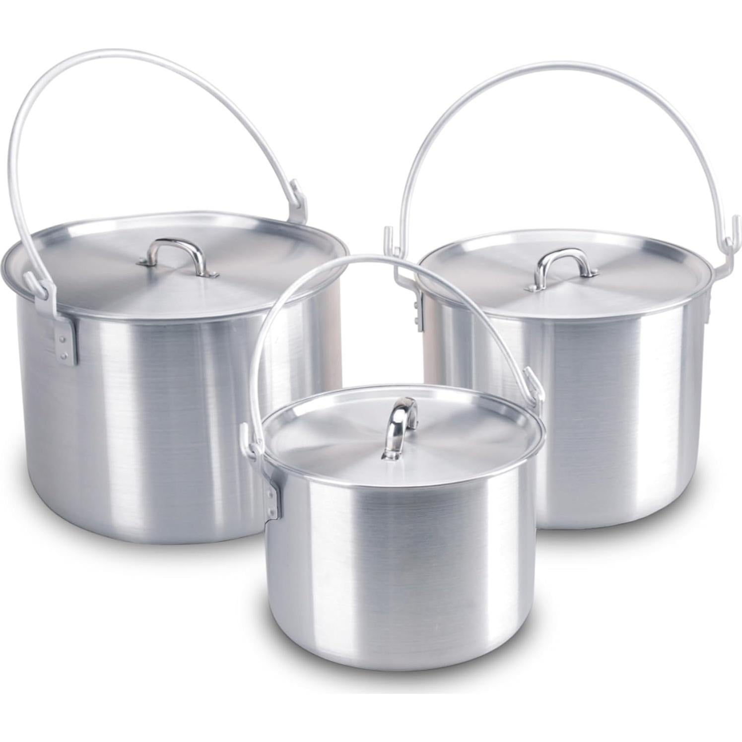 Juego de Ollas de Cocina AceCamp Aluminio 4L 8L 12L Plegables
