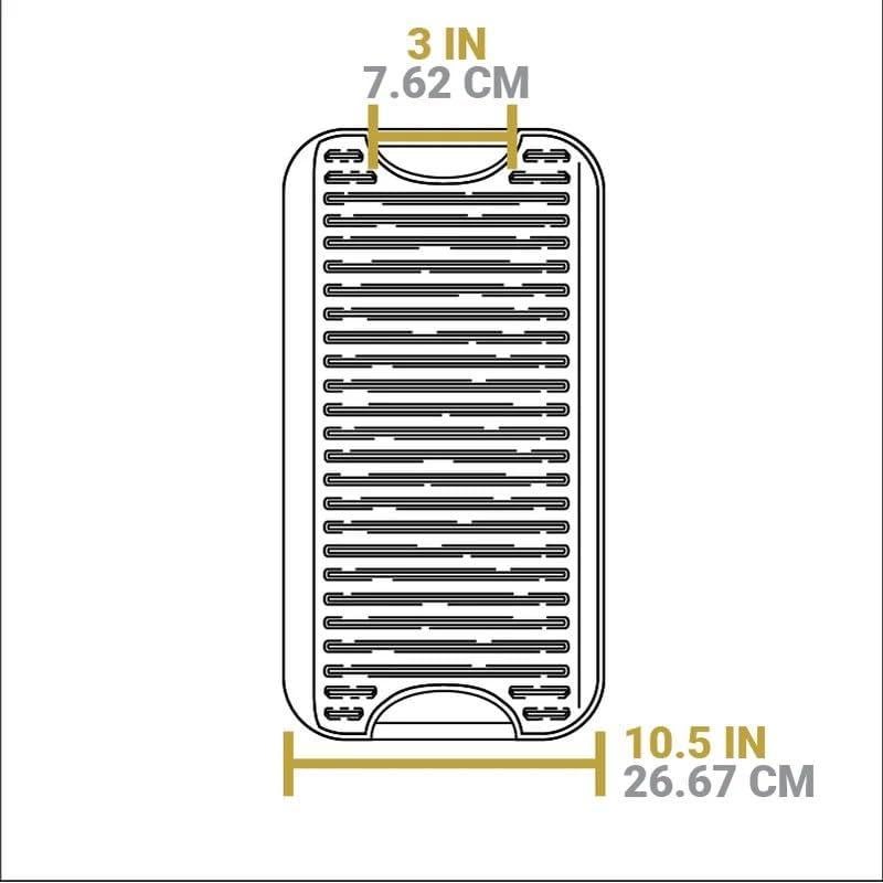 Parrilla Plancha Reversible Lodge Hierro Fundido 51 x 27 cm