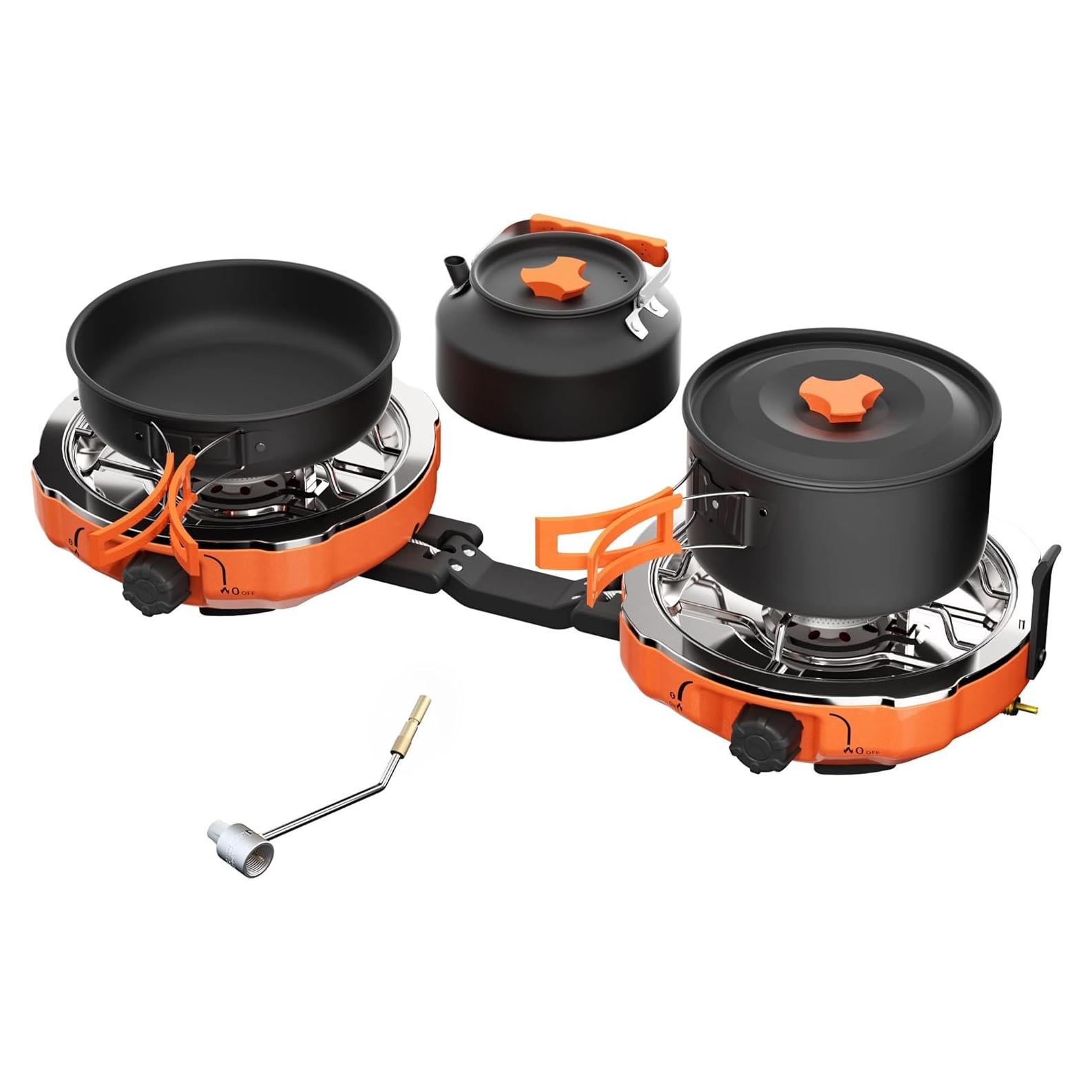 Estufa de Camping Plegable COFIYARD 2 Quemadores Gas Propano