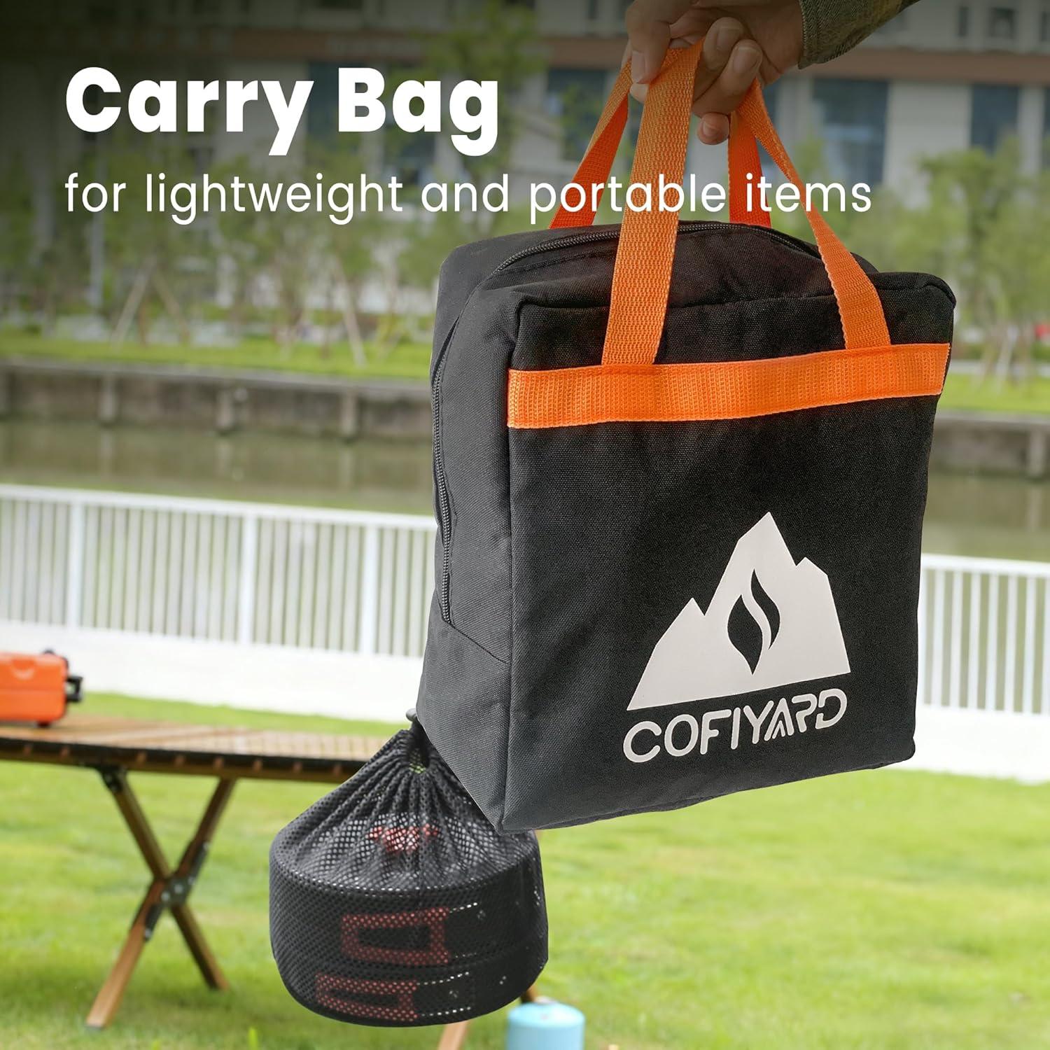 Estufa de Camping Plegable COFIYARD 2 Quemadores Gas Propano