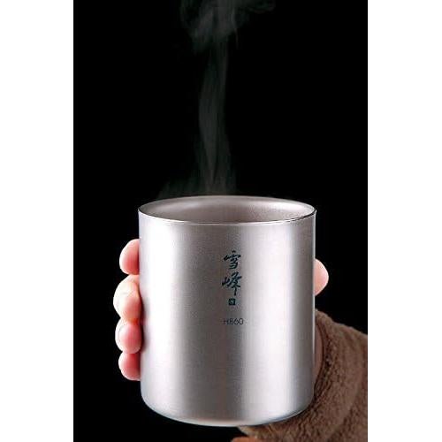 Taza Apilable de Titanio Snow Peak TW-122, 426.5 ml, Ultraligera