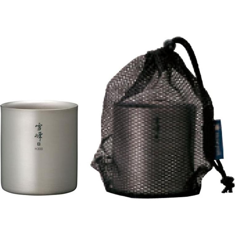 Taza Apilable de Titanio Snow Peak TW-122, 426.5 ml, Ultraligera