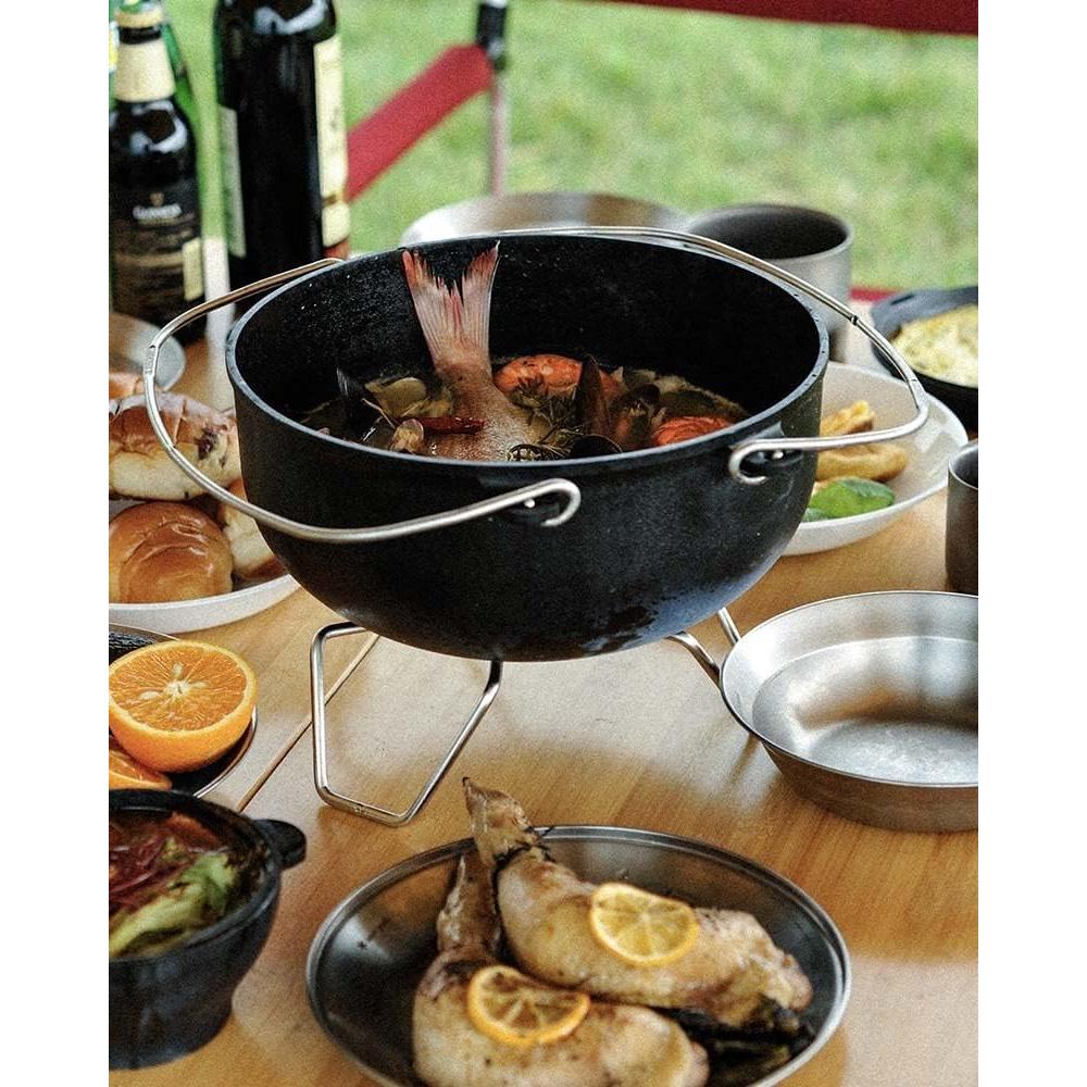 Soporte de Hierro Fundido Snow Peak 24.4cm para Carbón