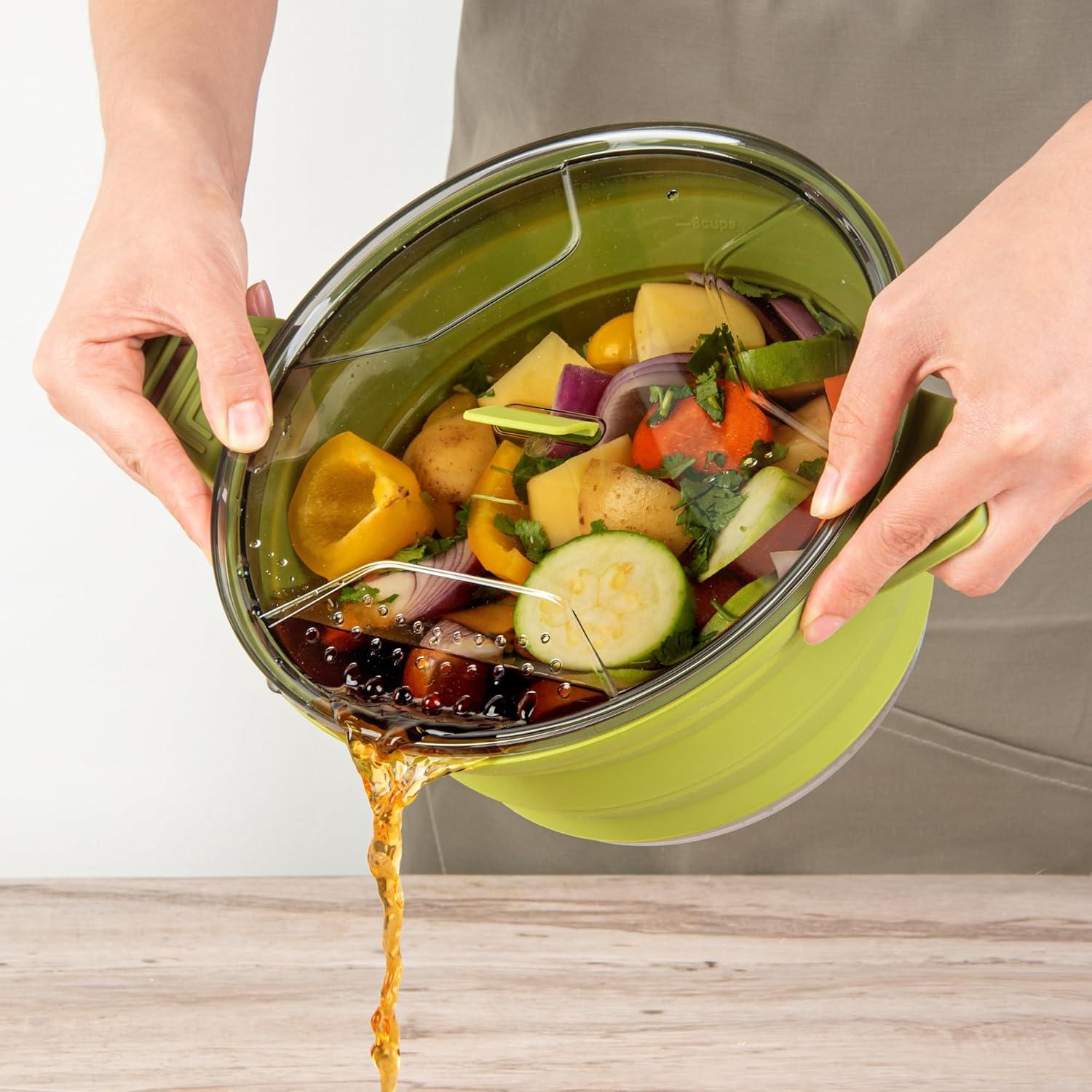 Olla Plegable de Silicona 2.5L Restaurantware con Tapa