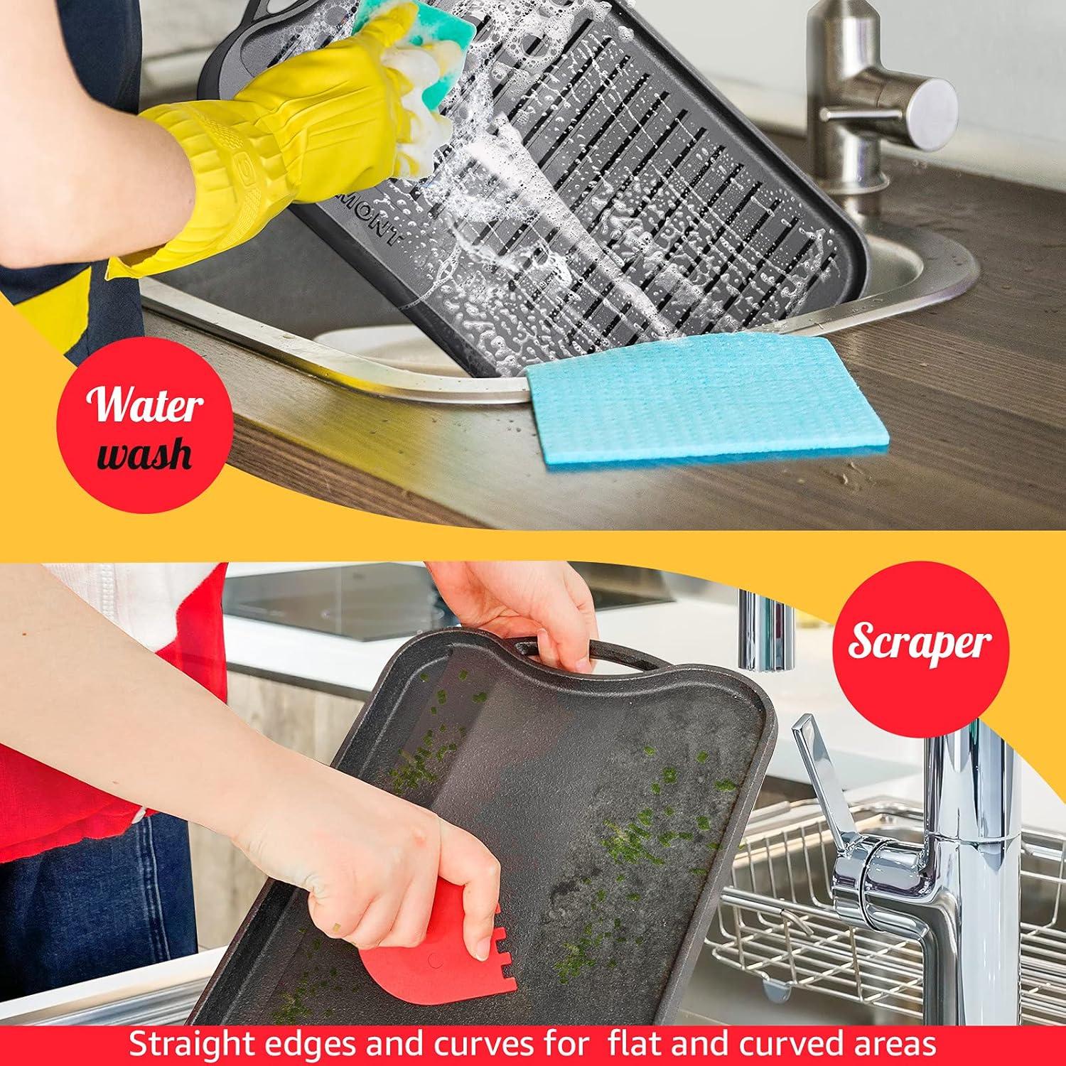 Sartén Grill Reversible Overmont de Hierro Fundido 43x25cm