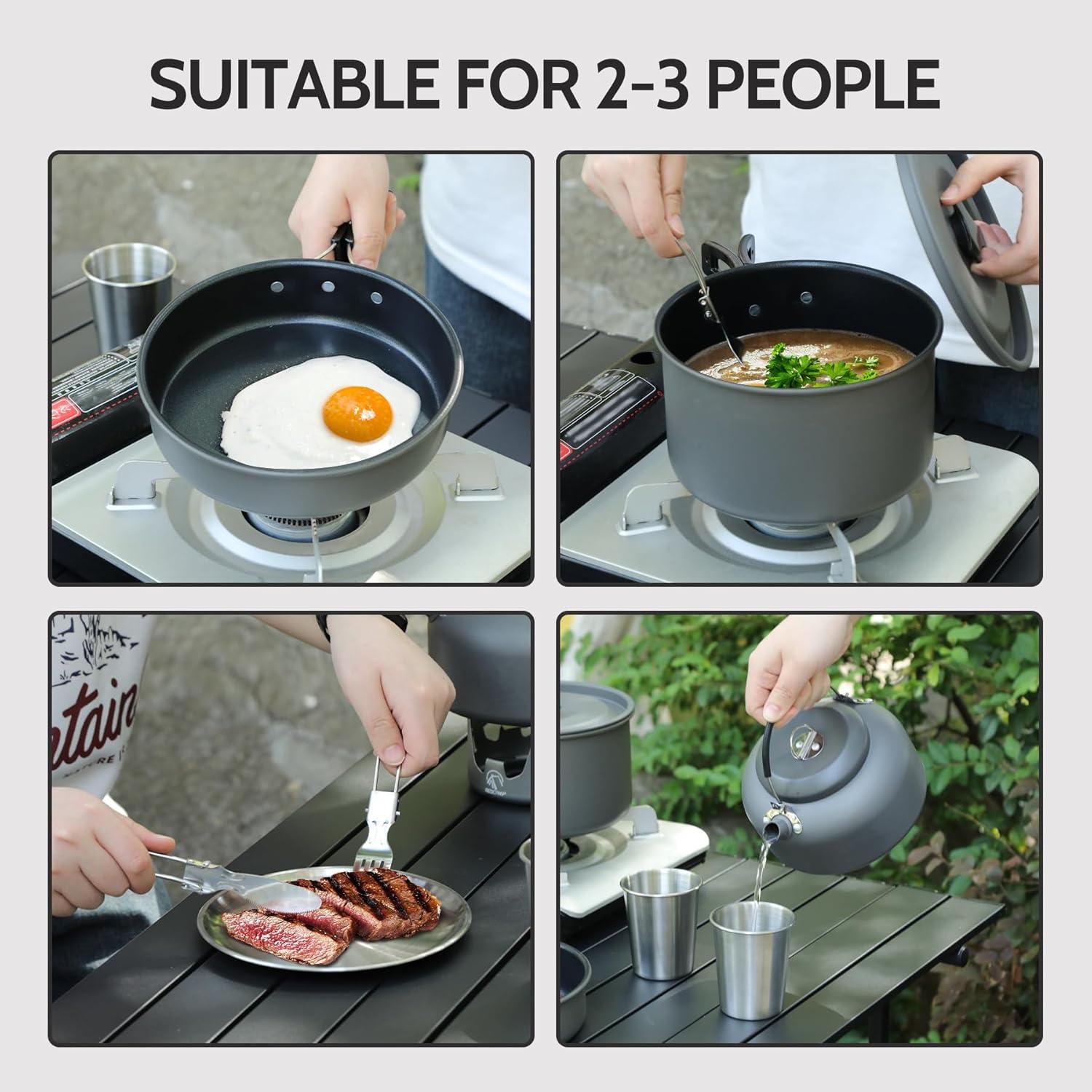 Juego de Utensilios de Cocina REDCAMP 15 Pcs para Camping