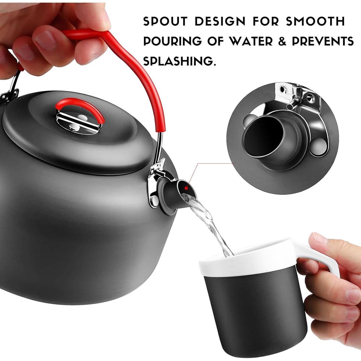 Tetera de Camping Alocs 1.4L de Aluminio Anodizado