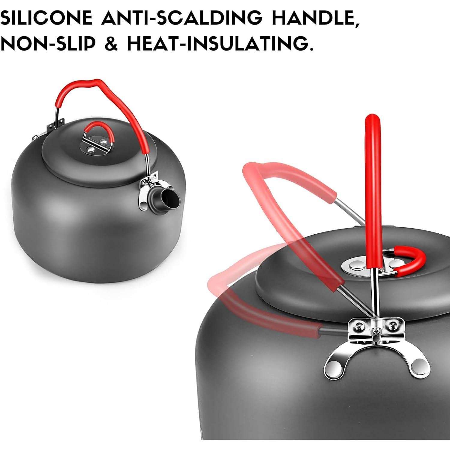 Tetera de Camping Alocs 1.4L de Aluminio Anodizado