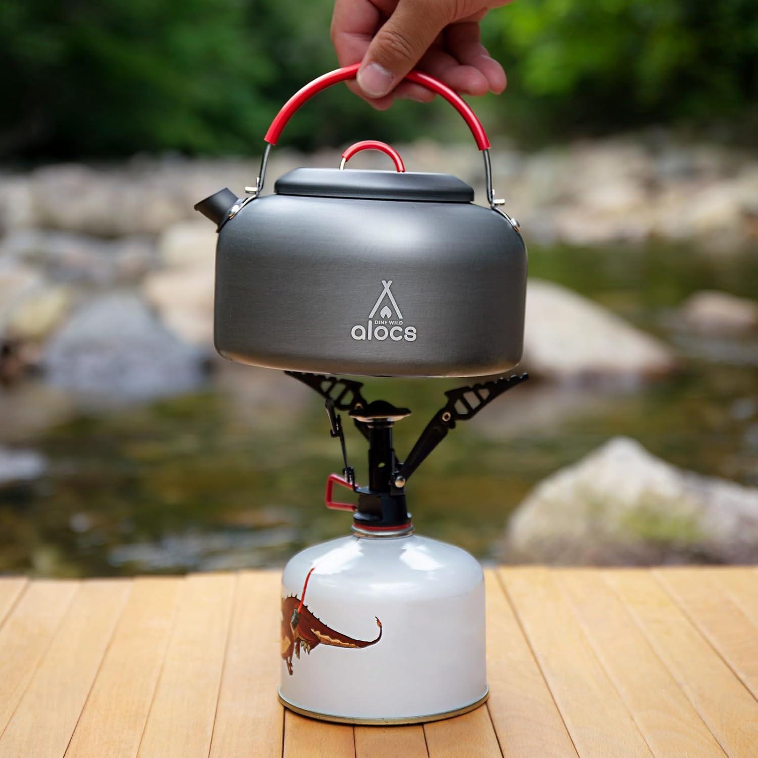 Tetera de Camping Alocs 1.4L de Aluminio Anodizado